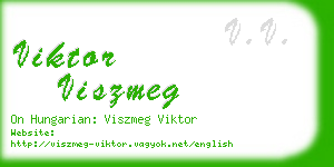 viktor viszmeg business card